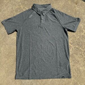 Bauer Hockey Mens Polo Shirt Sz L Grey Classic Fit Short Sleeve
